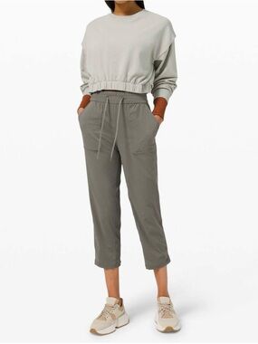 lululemon athletica Beyond the Studio Cropped Pants in Grey Sage Size 14